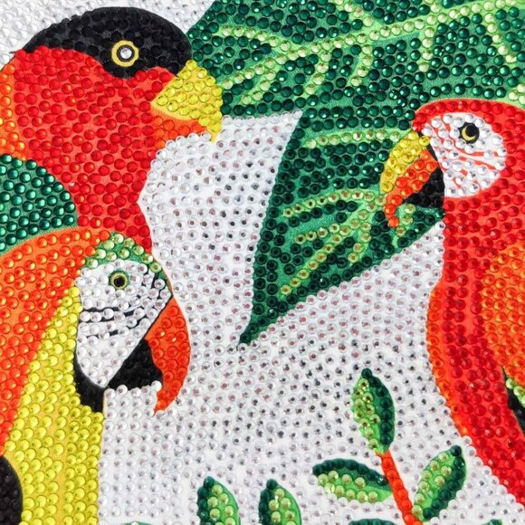 ❤️ Parrot Bag Women Crystal Clutch Cocktail Prom Bird Party Handbags Rhinestone - Picture 4 of 9